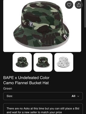 Bape Camo Bucket Hat in Green
